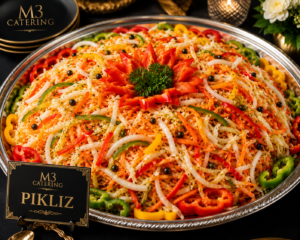 Grilled Pepper Steak, Black Mushroom Rice & Fresh Pikliz
